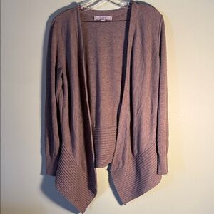 LOFT Brown Open Front Cardigan